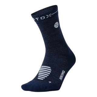 STOX Energy Socks Hiking Compression Merino Ankle Socks (targeted compression) blue/grey ladies - 1 pair